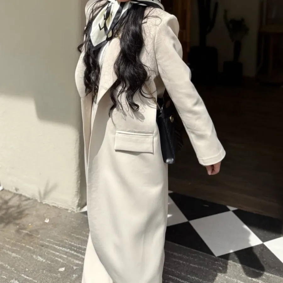 کت بلند کرپ قهوه ای