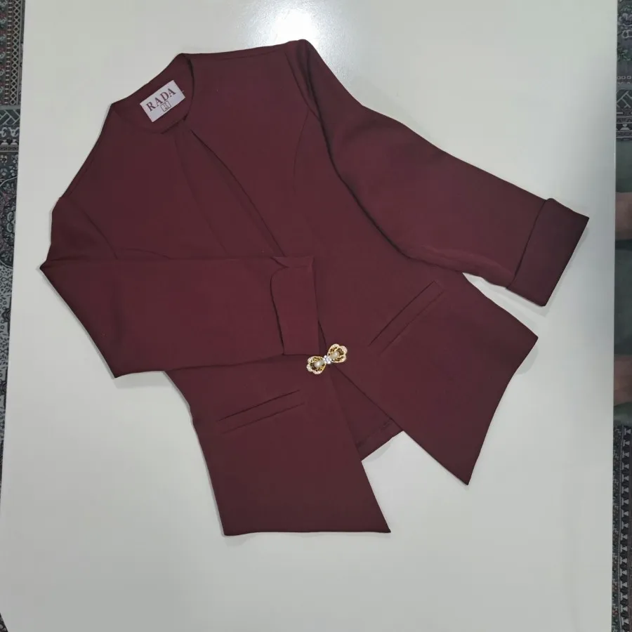 کت و سارافون مشکی و زرشکی