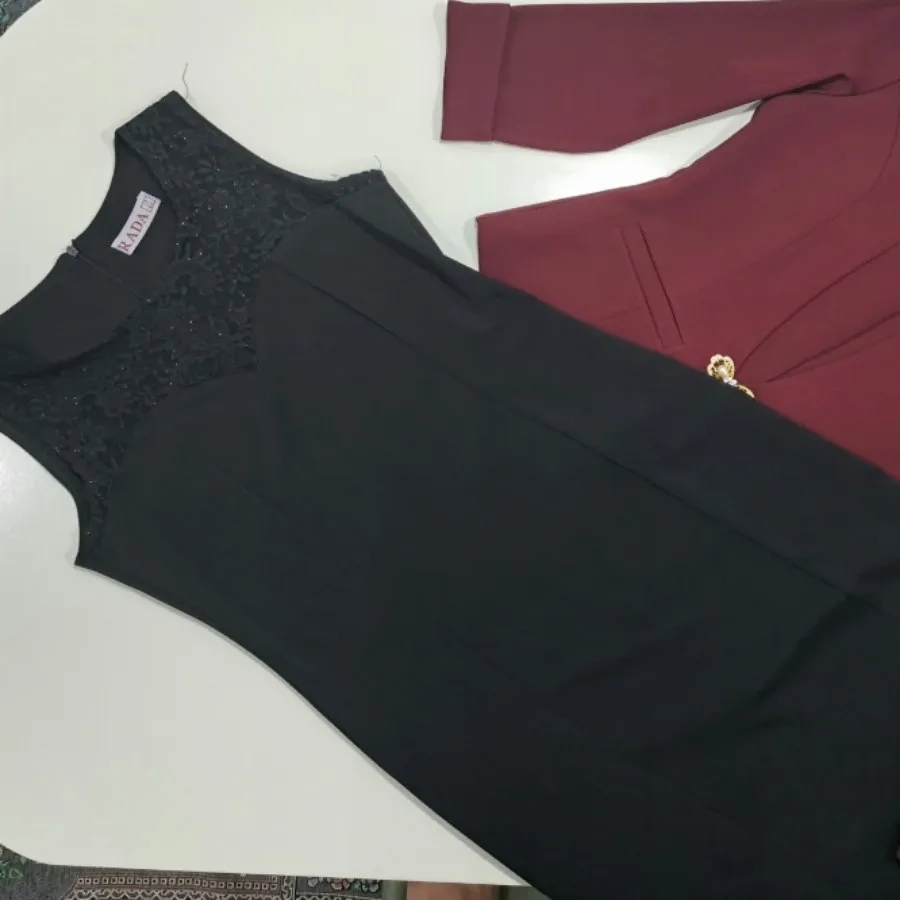 کت و سارافون مشکی و زرشکی