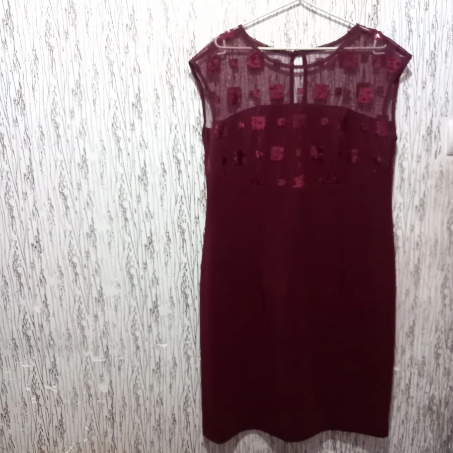 پیراهن مجلسی کرپ‌پولکی نو