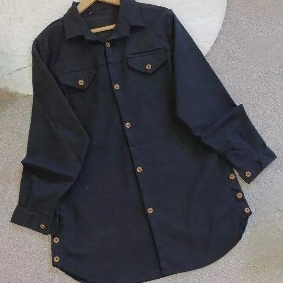 مانتو جین بغل دکمه