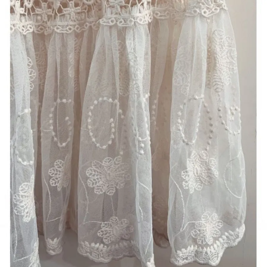 پیراهن خامه دوزی سفید