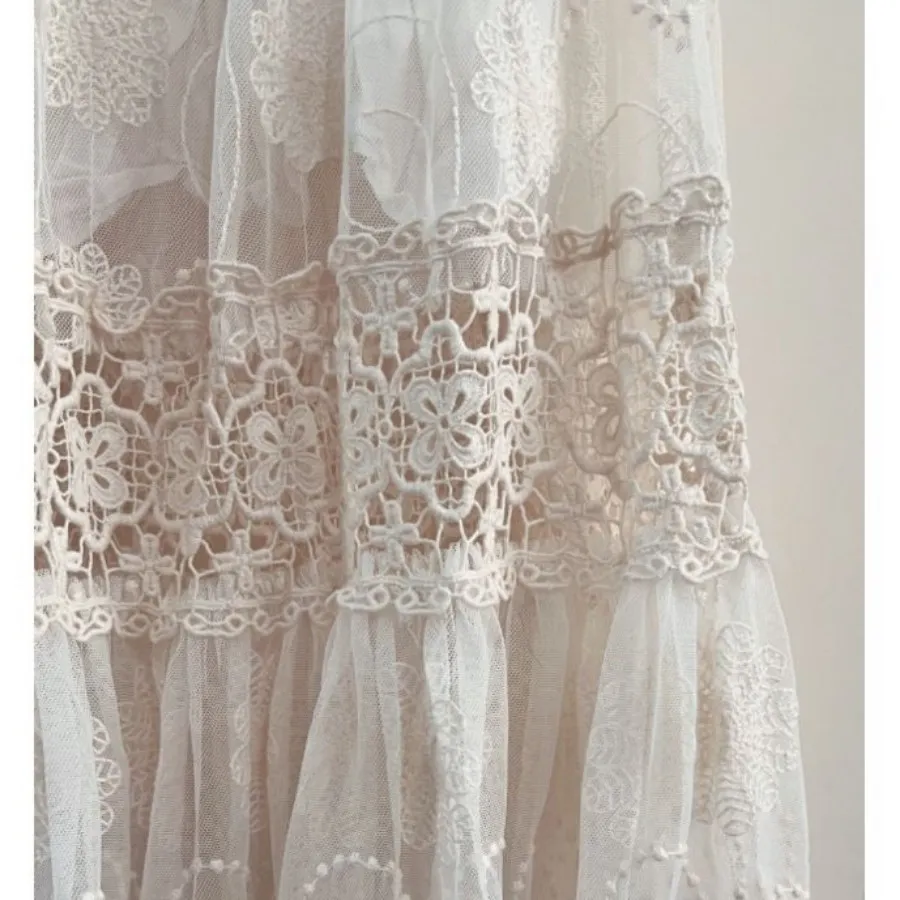 پیراهن خامه دوزی سفید