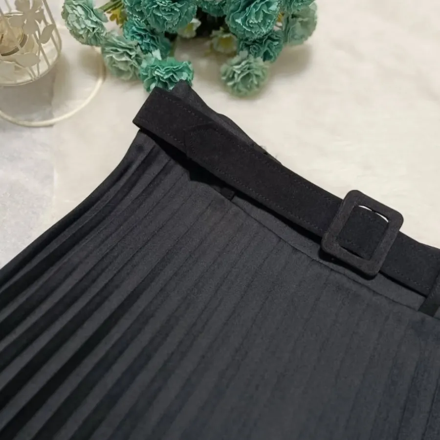 دامن پلیسه کمربنددار