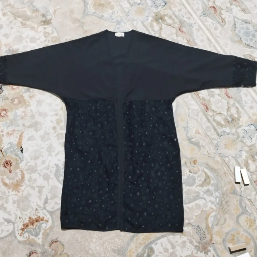 مانتو کیمونو مشکی مجلسی