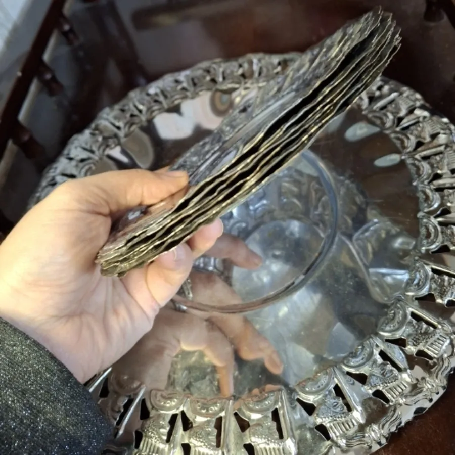 کیک خوری فلزی 7 پارچه