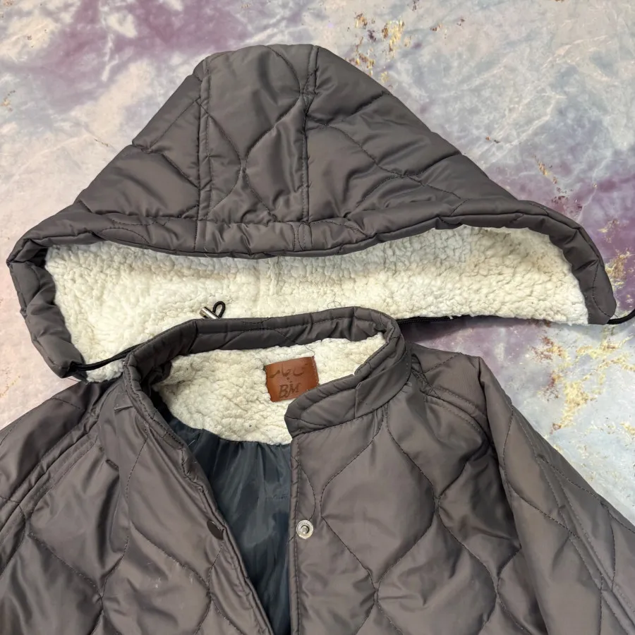 کاپشن کلاه دار