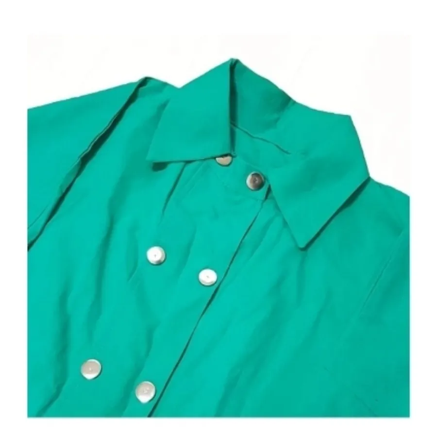 شومیز سبزکت کتان لینن فری