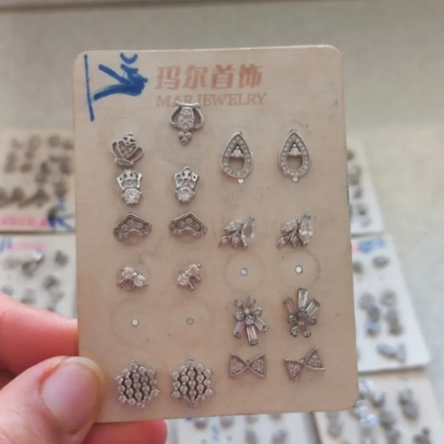 گوشوارمیخی وزنجیر925