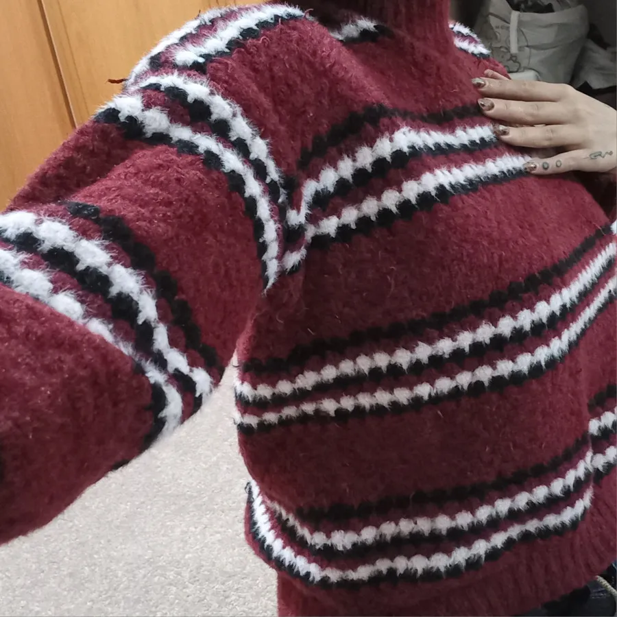 بافت یقه اسکی بسیار ضخیم