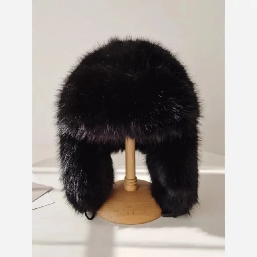 کلاه اسکیمو خزدار، مشکی