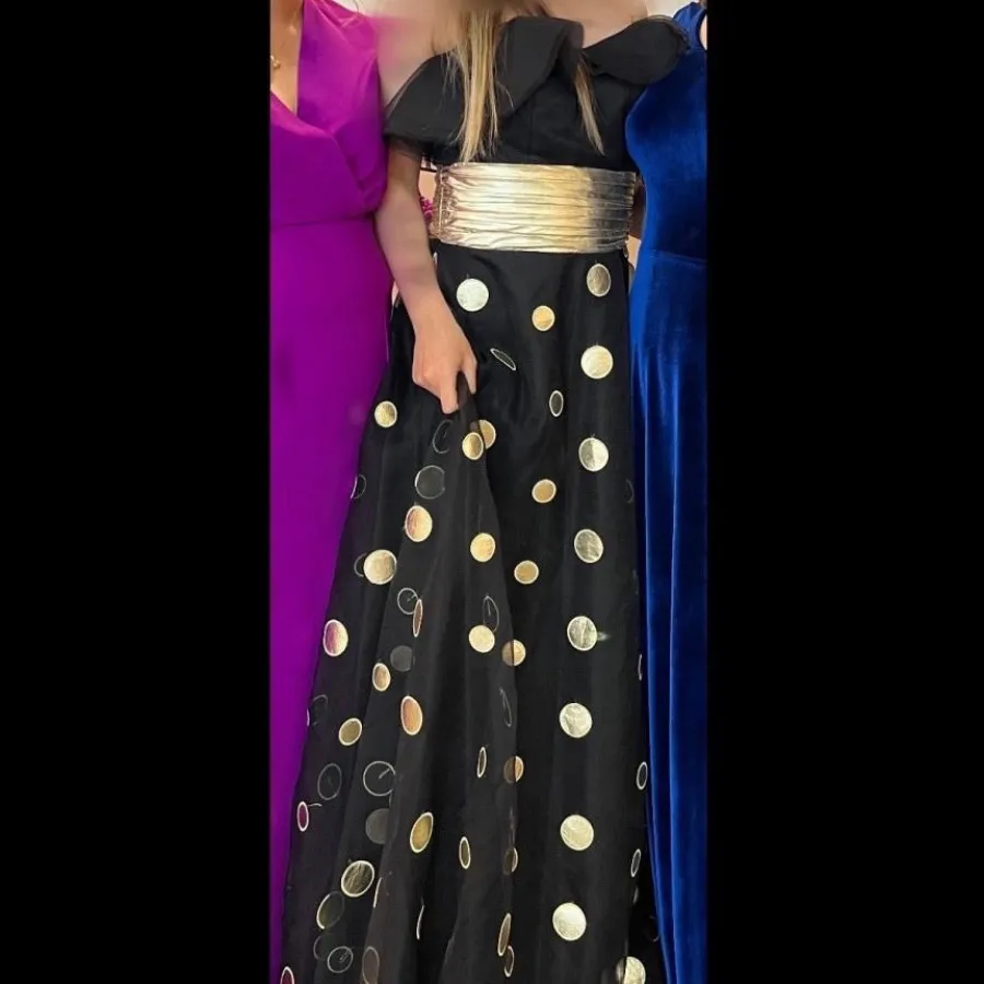 پیراهن طلایی مشکی