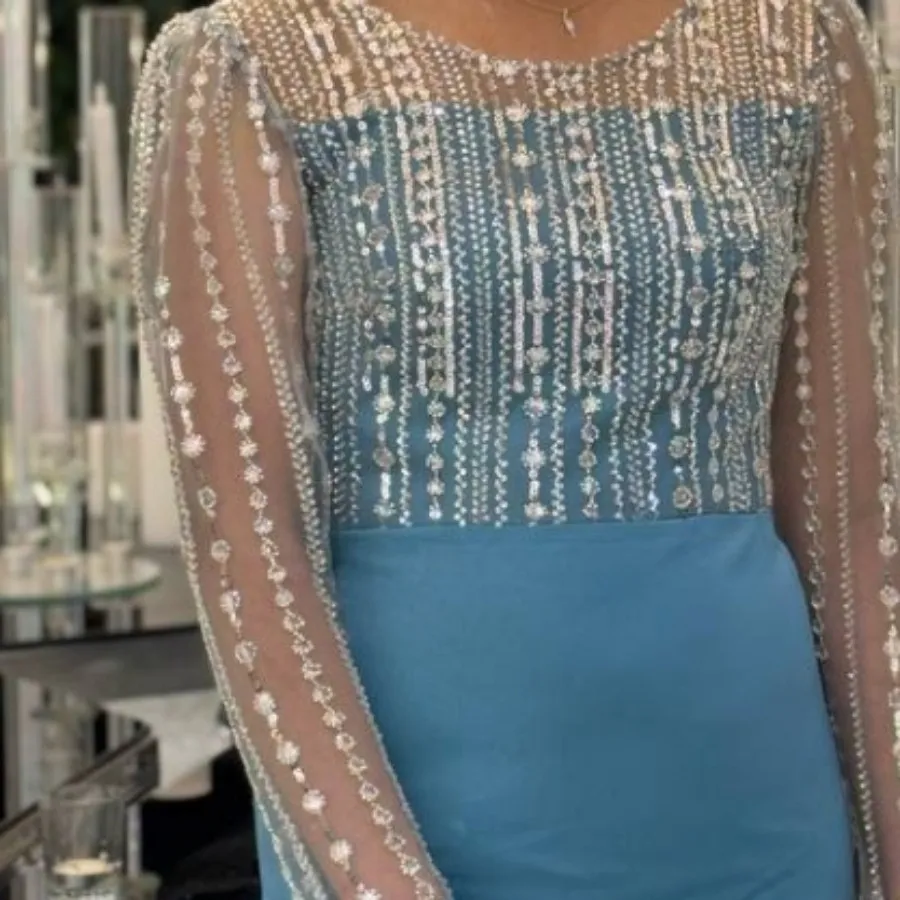 پیراهن مجلسی آبی