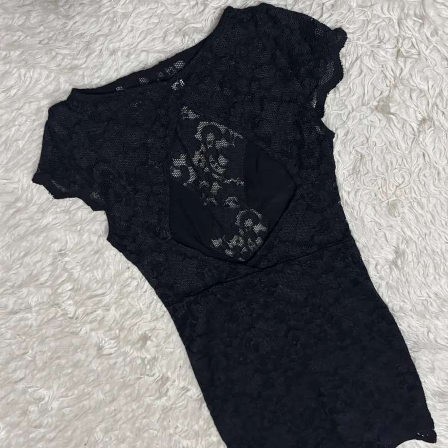 پیراهن گیپور مشکی S