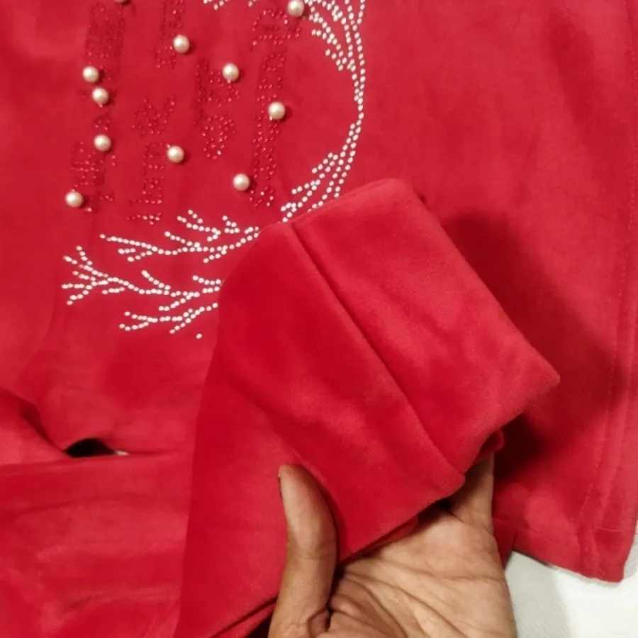 ست بلوز شلوار مخمل دختران