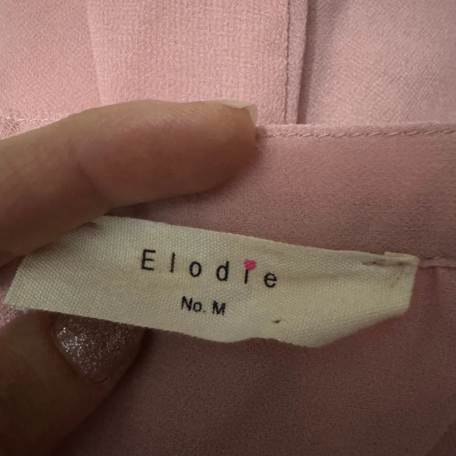 شومیز برند صورتی گردن دار