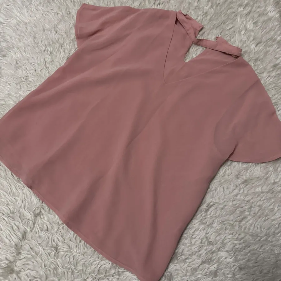 شومیز برند صورتی گردن دار