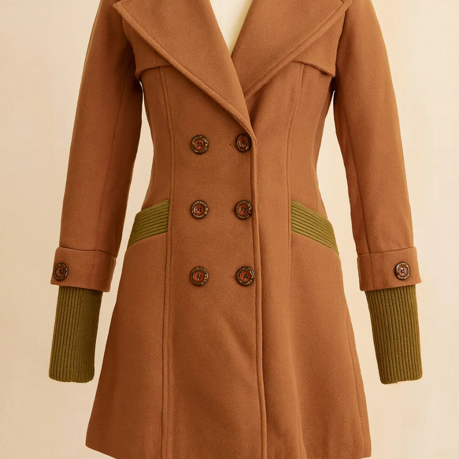 پالتو چنس فوتر رنگ شتری