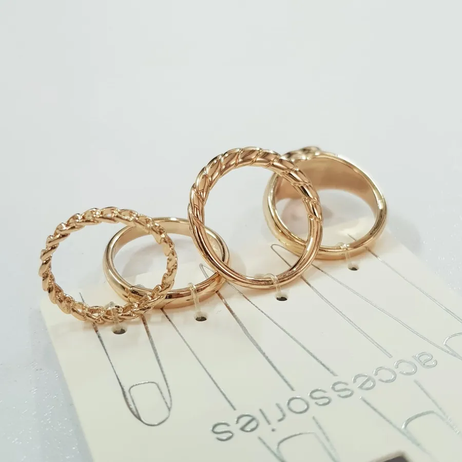 پک انگشتر طلایی 4 عددی