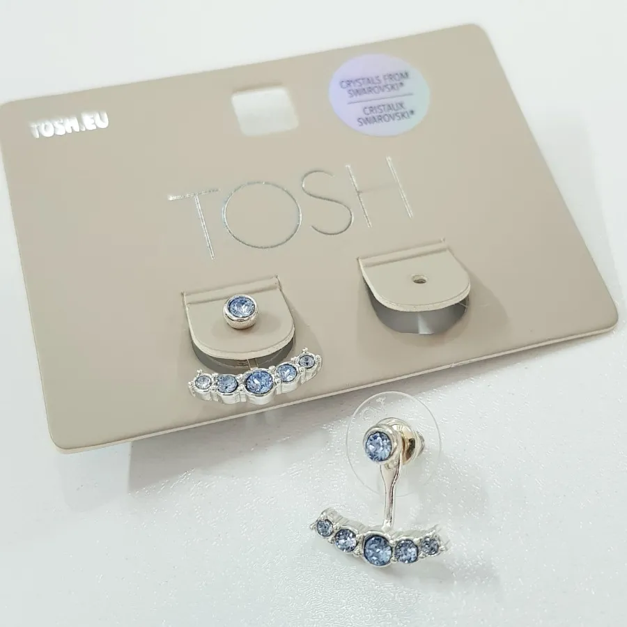 گوشواره دو حالته نقره ای