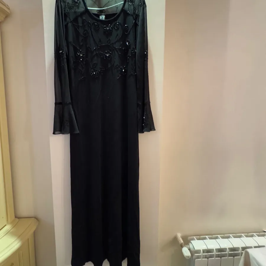 لباس ماکسی مشکی کارشده