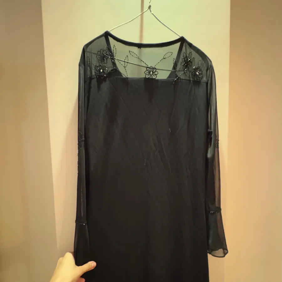 لباس ماکسی مشکی کارشده