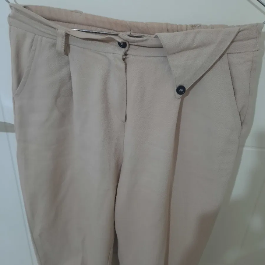 شلوار راسته کرم