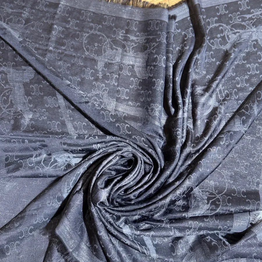 روسری قهوه ای لمه دار