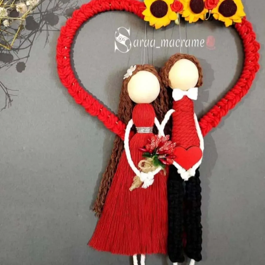 اویز عروسک مکرومه