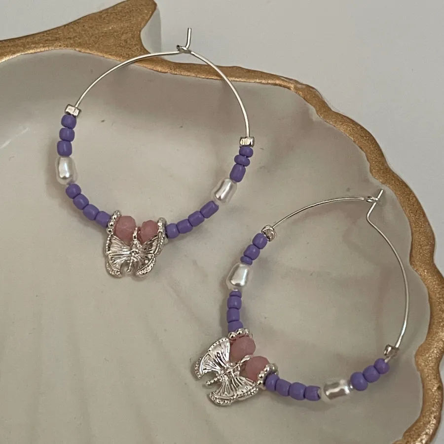 گوشواره منجوقی پروانه