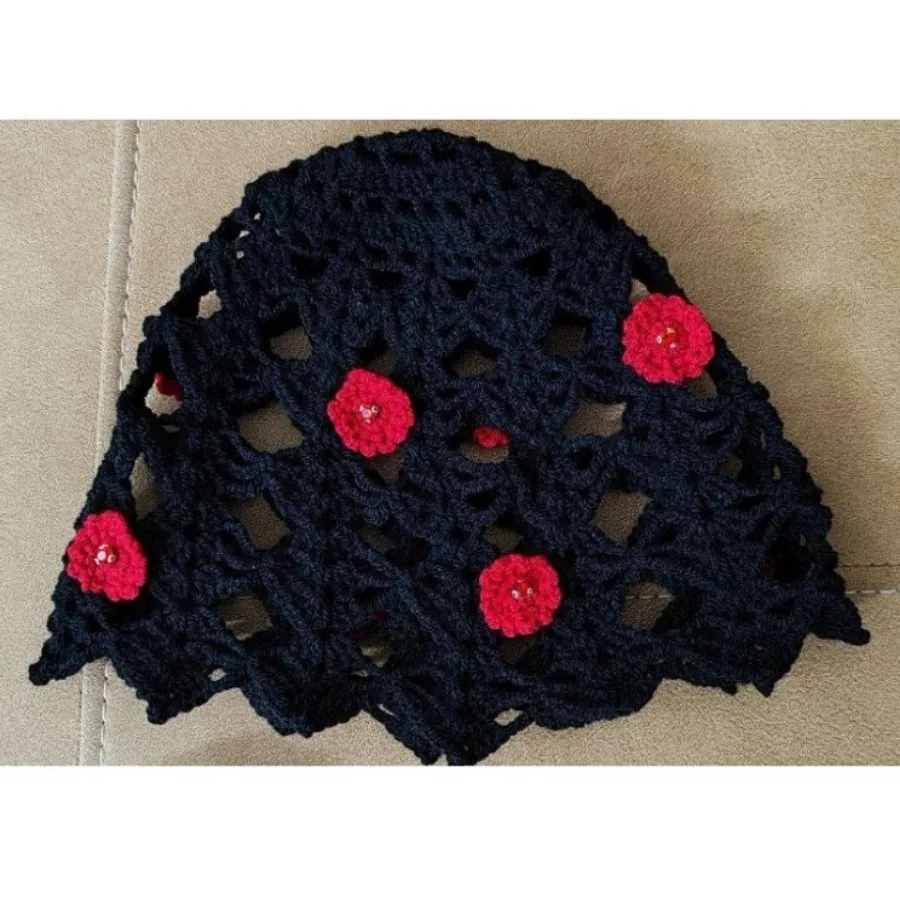 کلاه بافت مکرومه