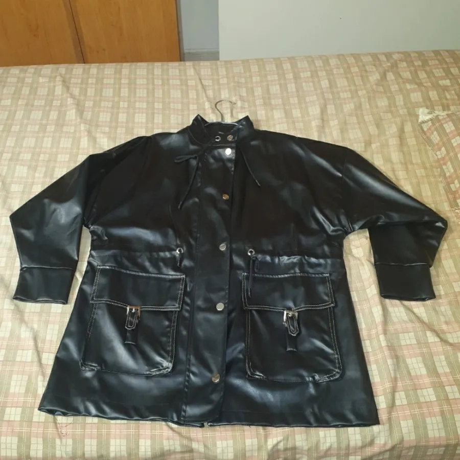 کاپشن بارونی چرم نو