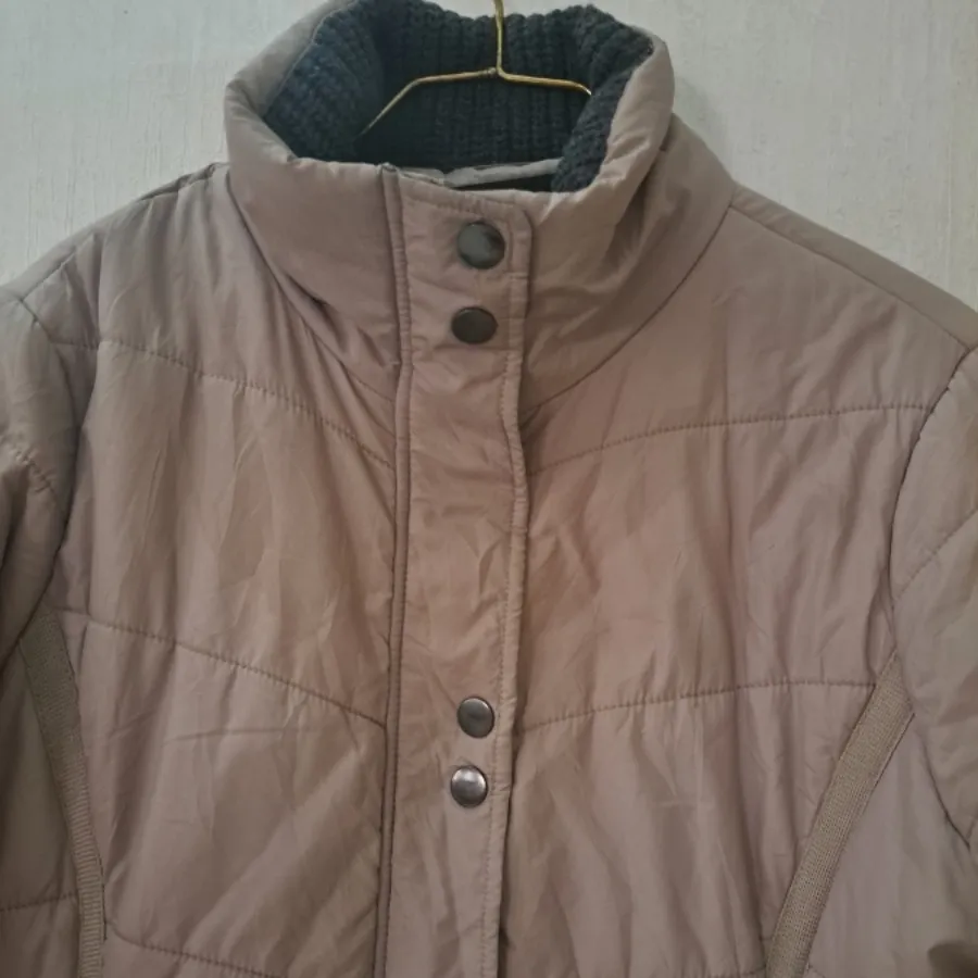 کاپشن زنانه رنگ کرم خارجی