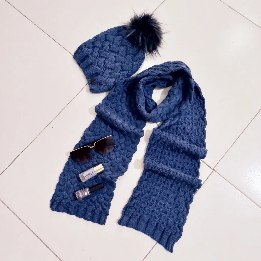 شال و کلاه بافت ست