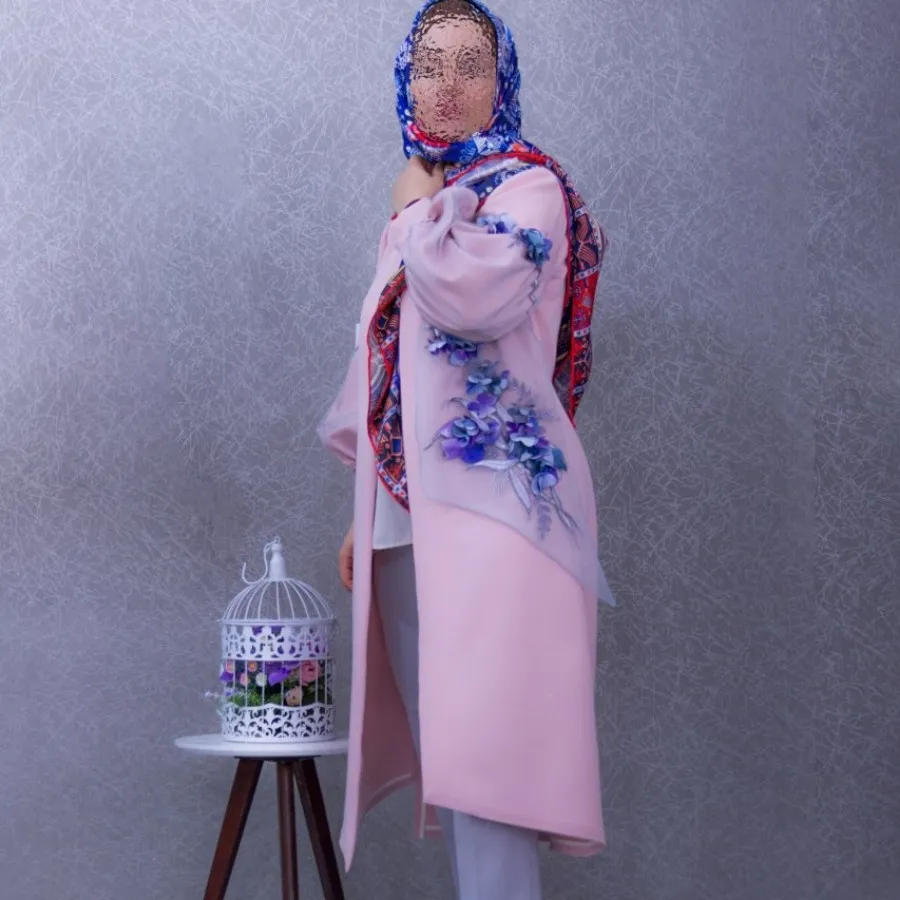 مانتو مجلسی اپلیکه کار شد