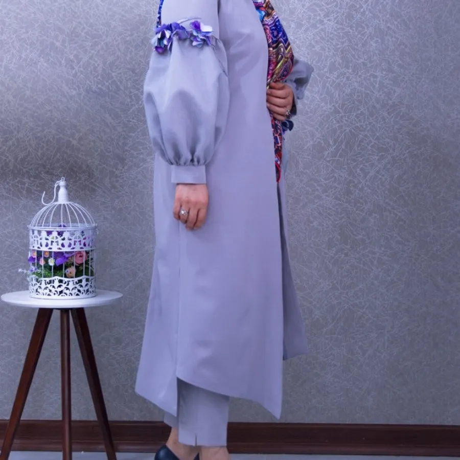 مانتو مجلسی اپلیکه کار شد