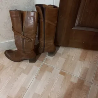 چکمه بلند تو کرکی چرم