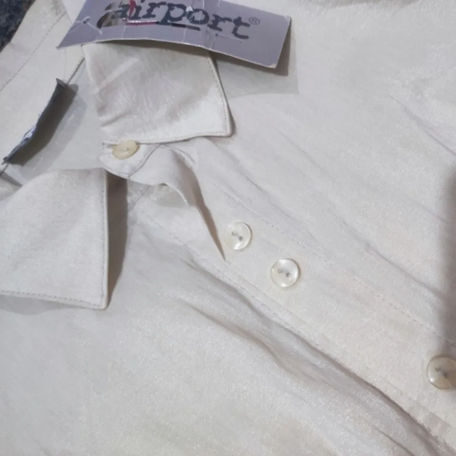 شومیز آستین کوتاه کرم