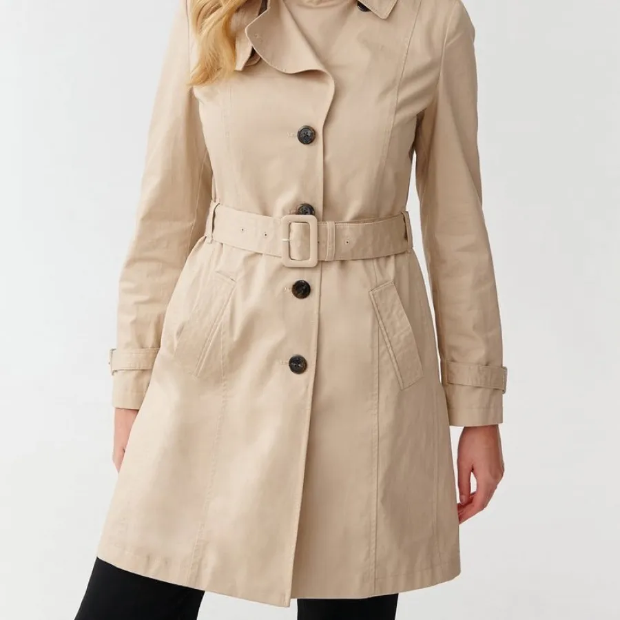 ترنچ‌کت استردار رنگ کرم