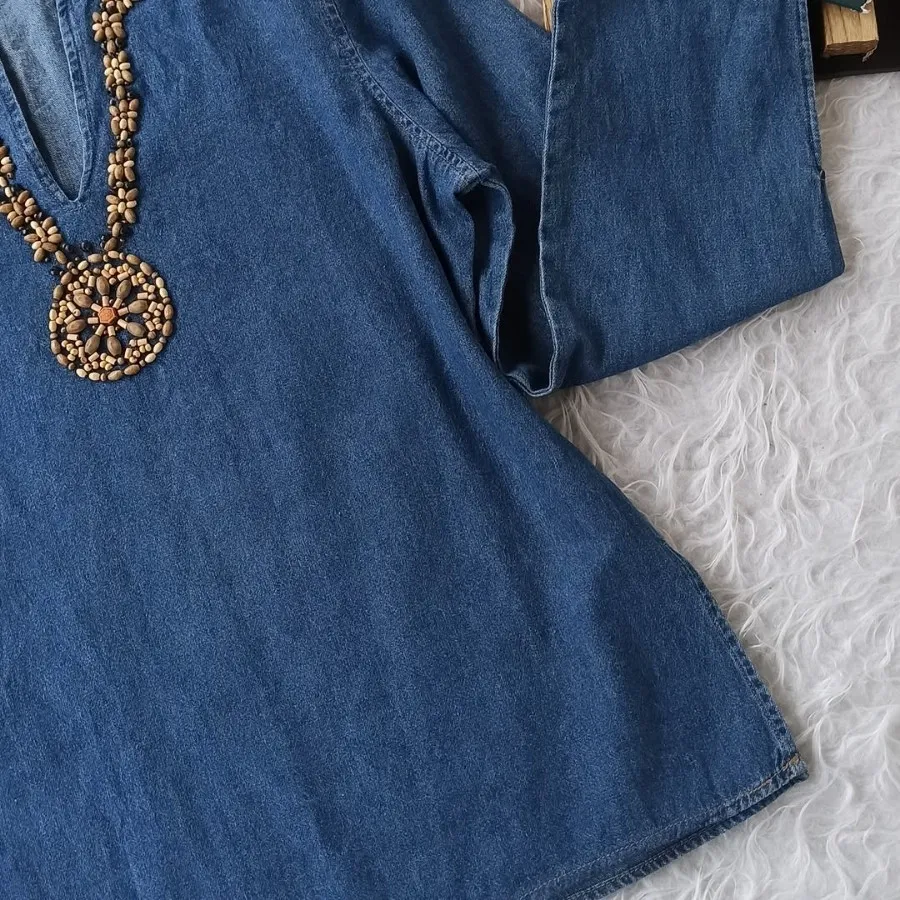 بلوز جین پاییزه خارجی