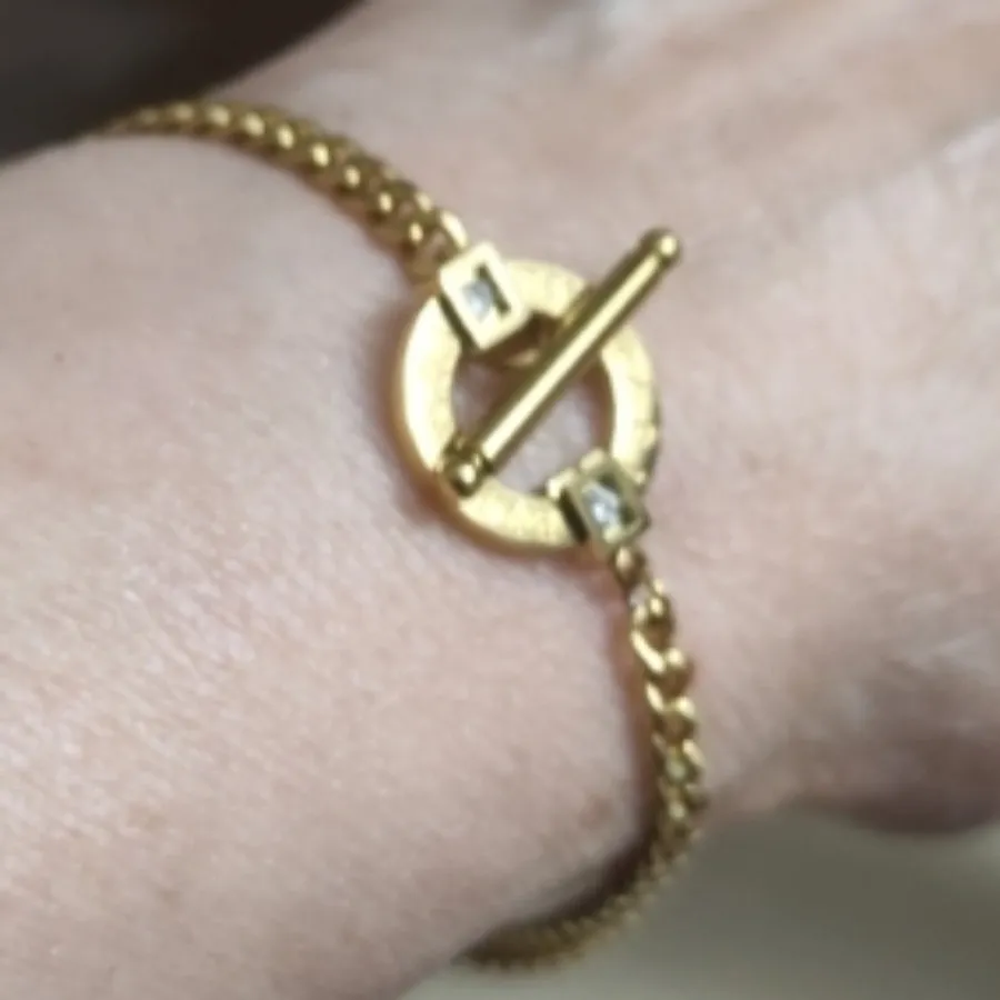 دستبند کپی طلا رنگ ثابت