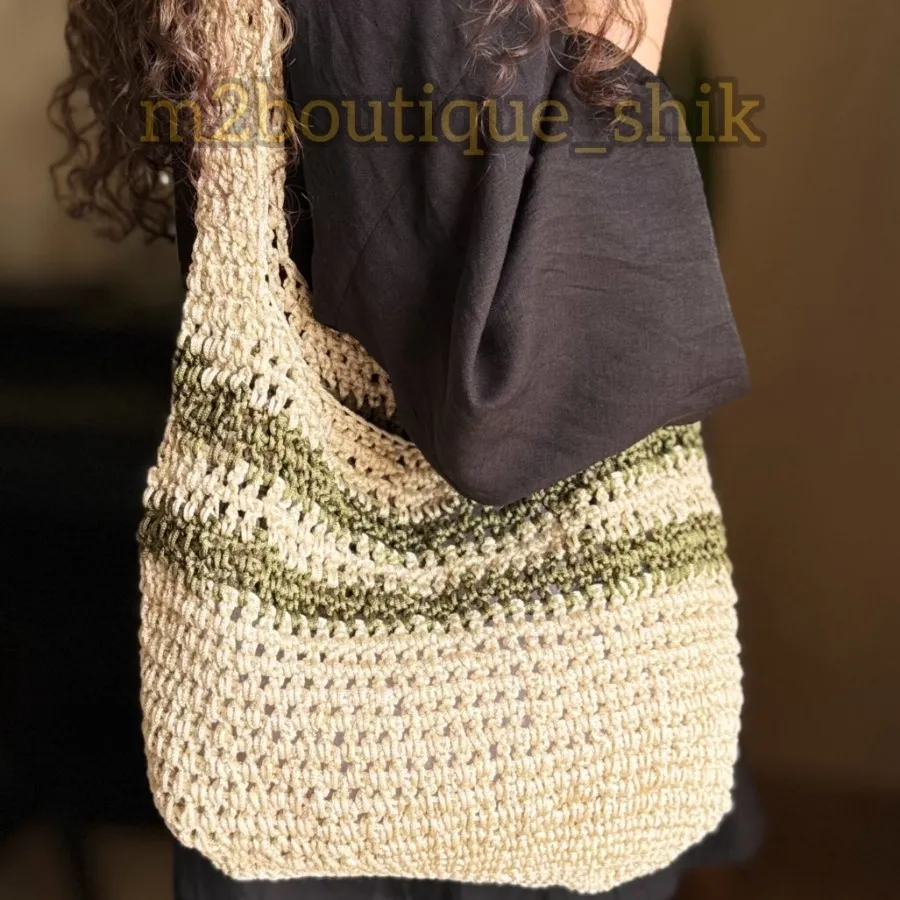 کیف دستباف قلاب بافی