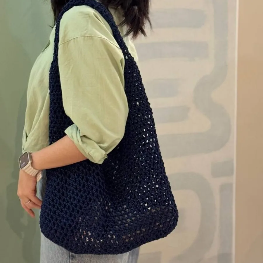 کیف دستباف قلاب بافی