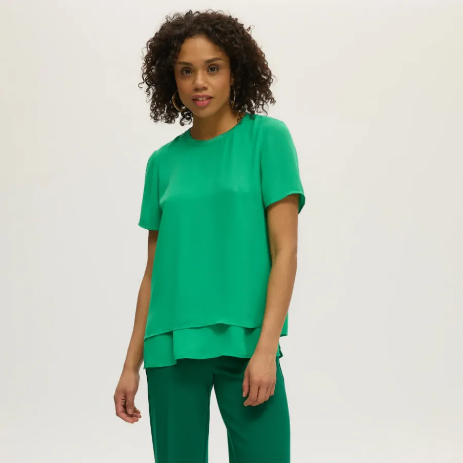 شومیز دولایه امریکایی سبز