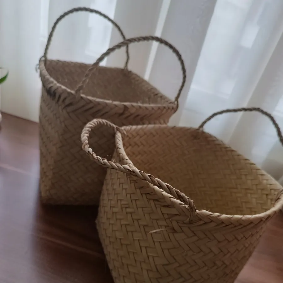 دو تا کاور گلدان حصیری