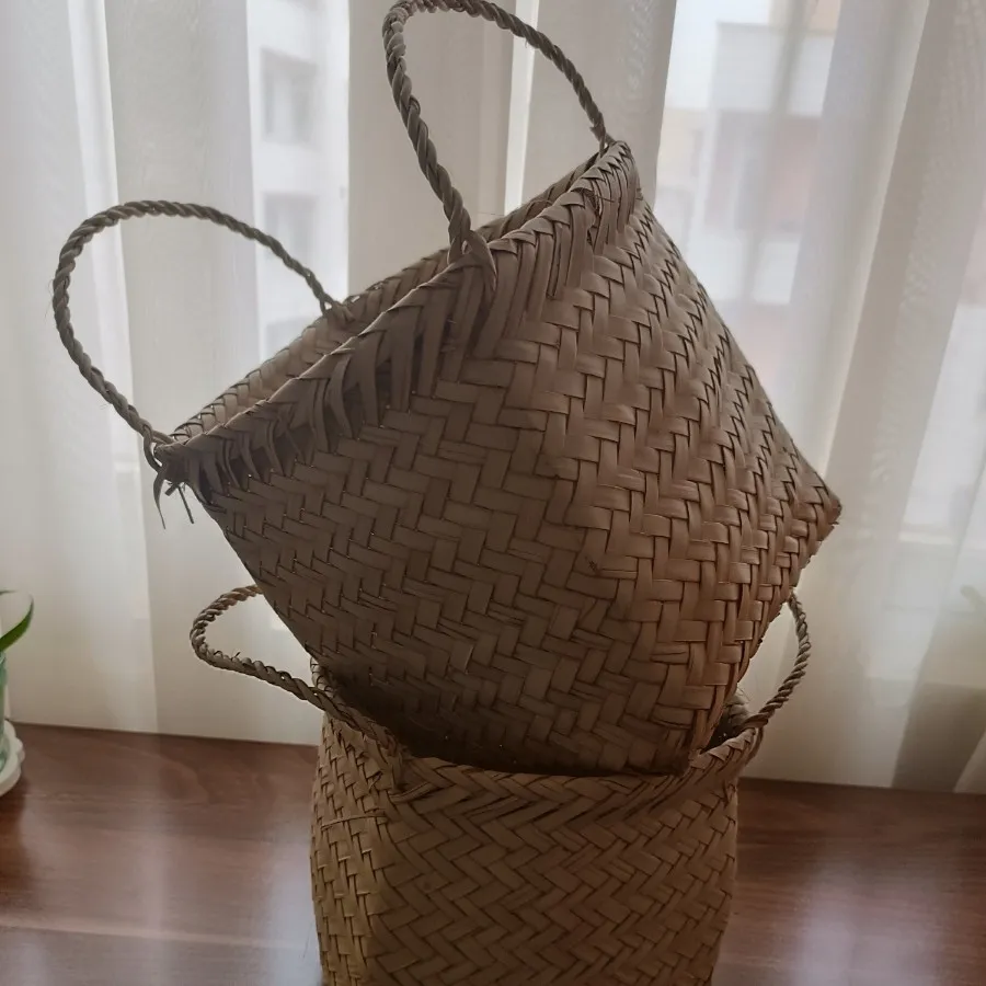 دو تا کاور گلدان حصیری