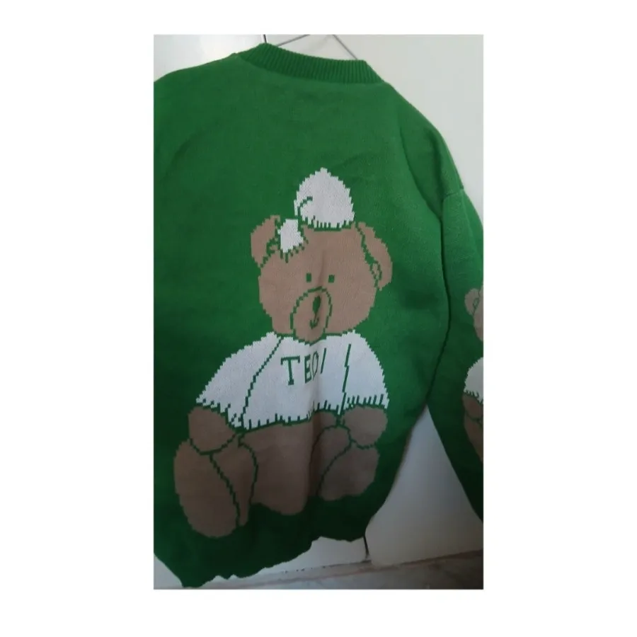 بافت تدی سبز دخترانه