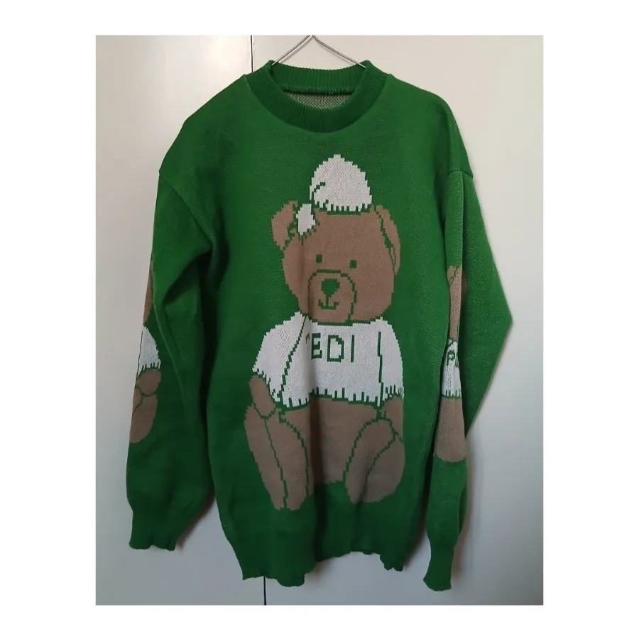 بافت تدی سبز دخترانه