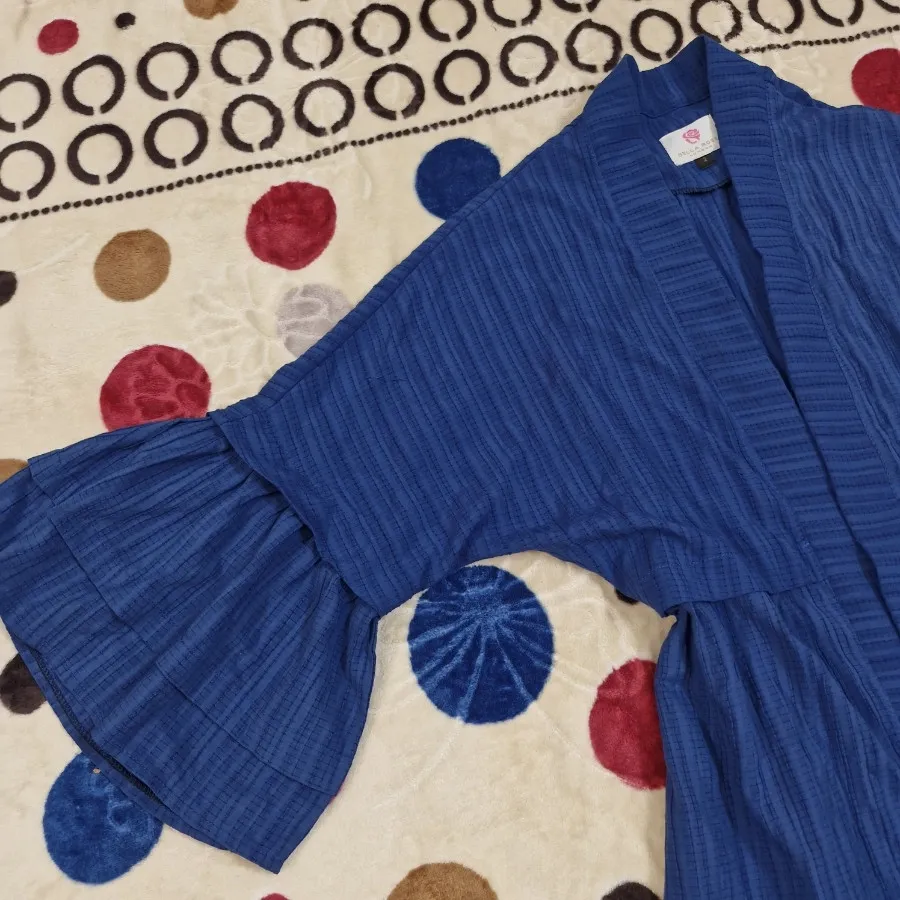 مانتو بلند تابستانه آبی