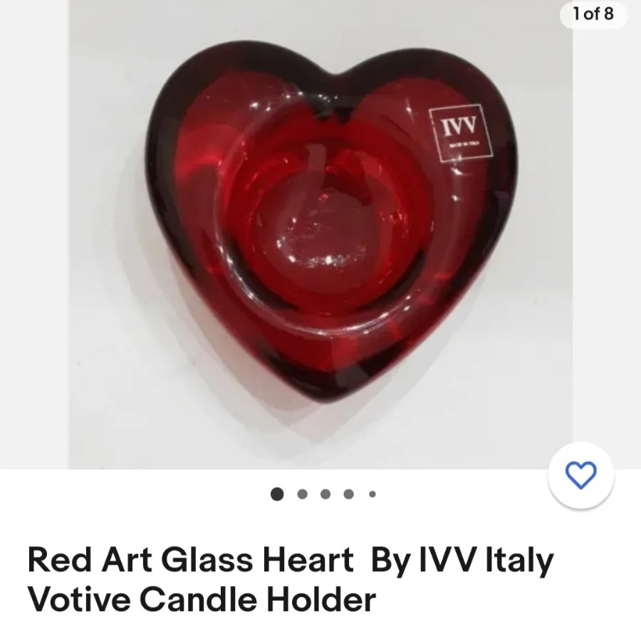 شمعدان قلب کریستال